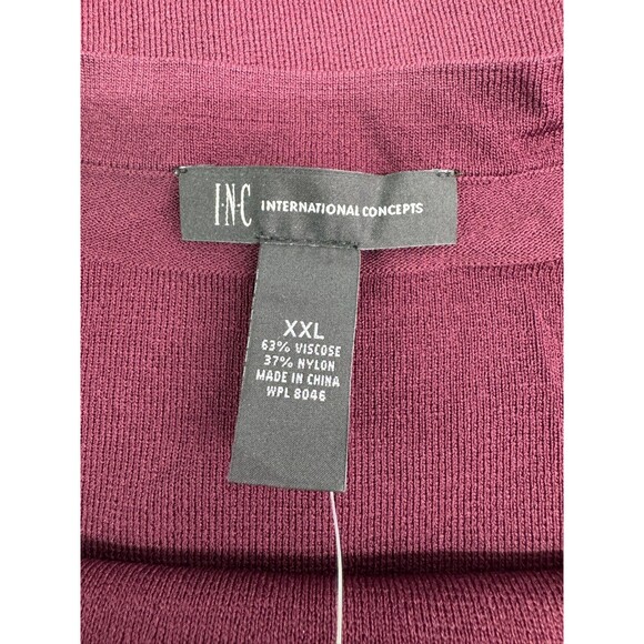 Anna Sui INC Women's Long Sleeve Blouse Size XXL Bell Sleeves Burgundy NWT - Picture 9 of 12